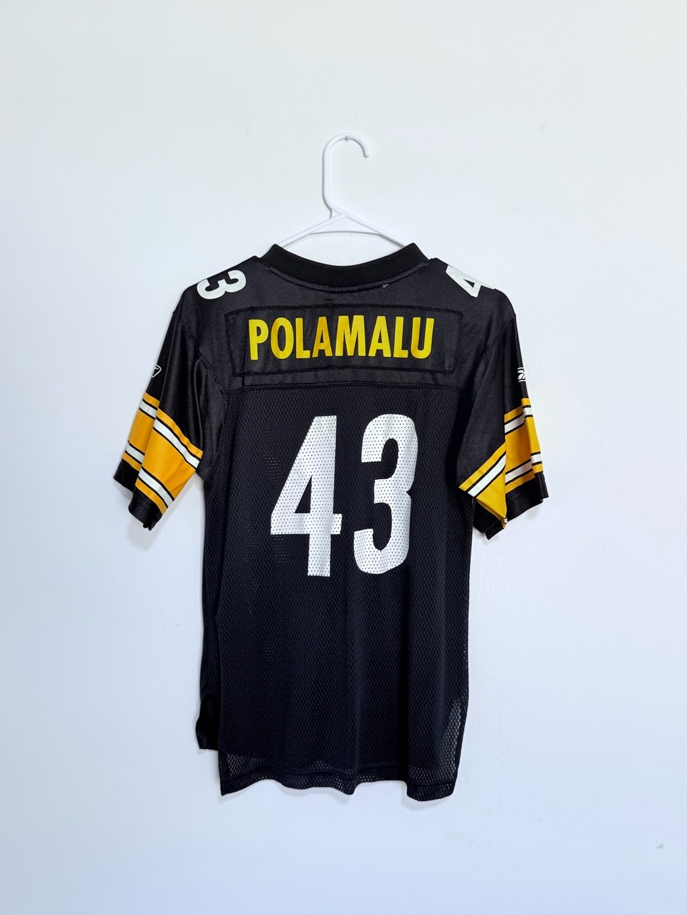 NFL Pittsburgh Steelers Women's Black and Gold Polamalu #43 Jersey